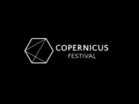 Baner z okładką książki Copernicus Festival w Krakowie