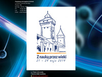 Baner z okładką książki „Z NAUKĄ PRZEZ WIEKI” czyli XIV krakowski Festiwal Nauki