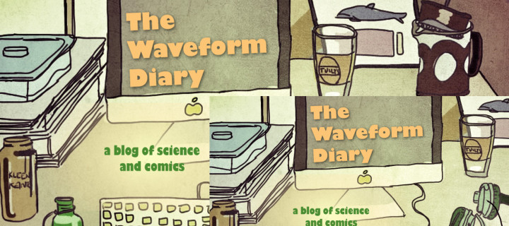 Baner z okładką książki Blogi naukowe – The Waveform Diary