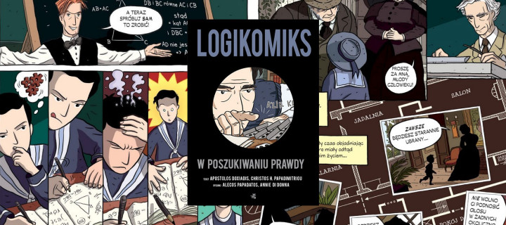 Baner z okładką książki Logikomiks. W poszukiwaniu prawdy