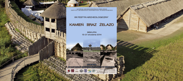 Baner z okładką książki XX jubileuszowy Festyn Archeologiczny w Biskupinie: wrzesień 2014