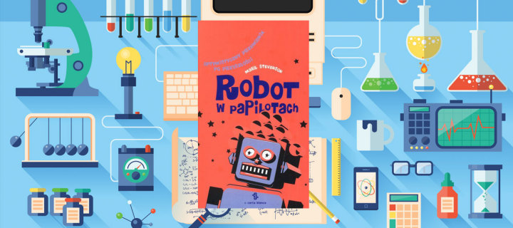 Baner z okładką książki Robot w papilotach