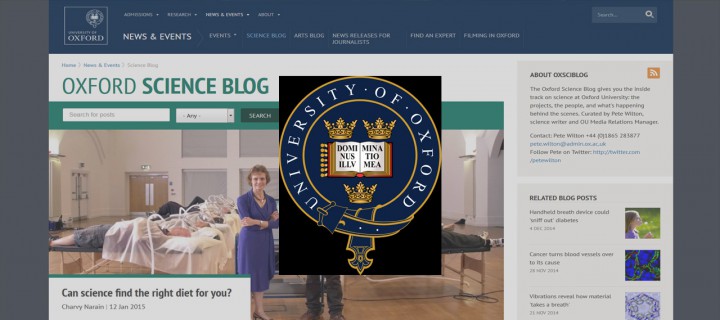 Baner z okładką książki Blogi naukowe – Oxford Science Blog