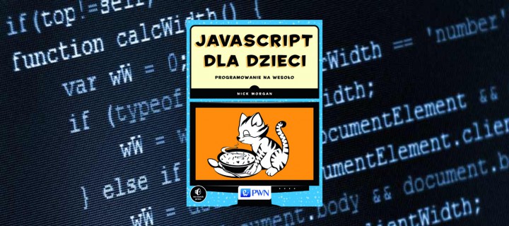 Baner z okładką książki JavaScript dla dzieci