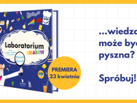 Baner z okładką książki Laboratorium smaków. Inna książka naukowa z wierszami Michała Rusinka