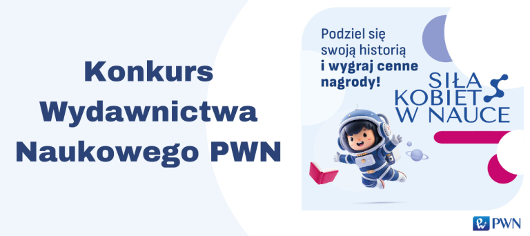 Baner promujący wydarzenie Konkurs Siła kobiet nauce