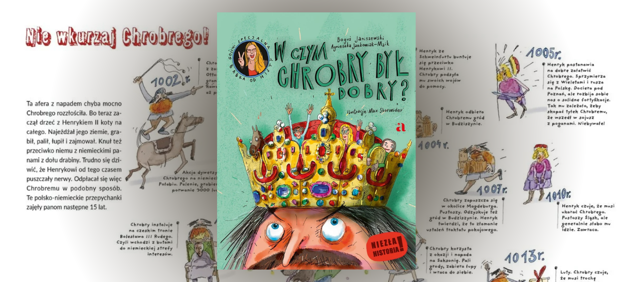 Baner z okładką książki W czym Chrobry był dobry