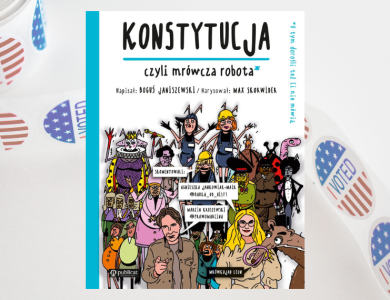 Baner z okładką książki Konstytucja, czyli mrówcza robota