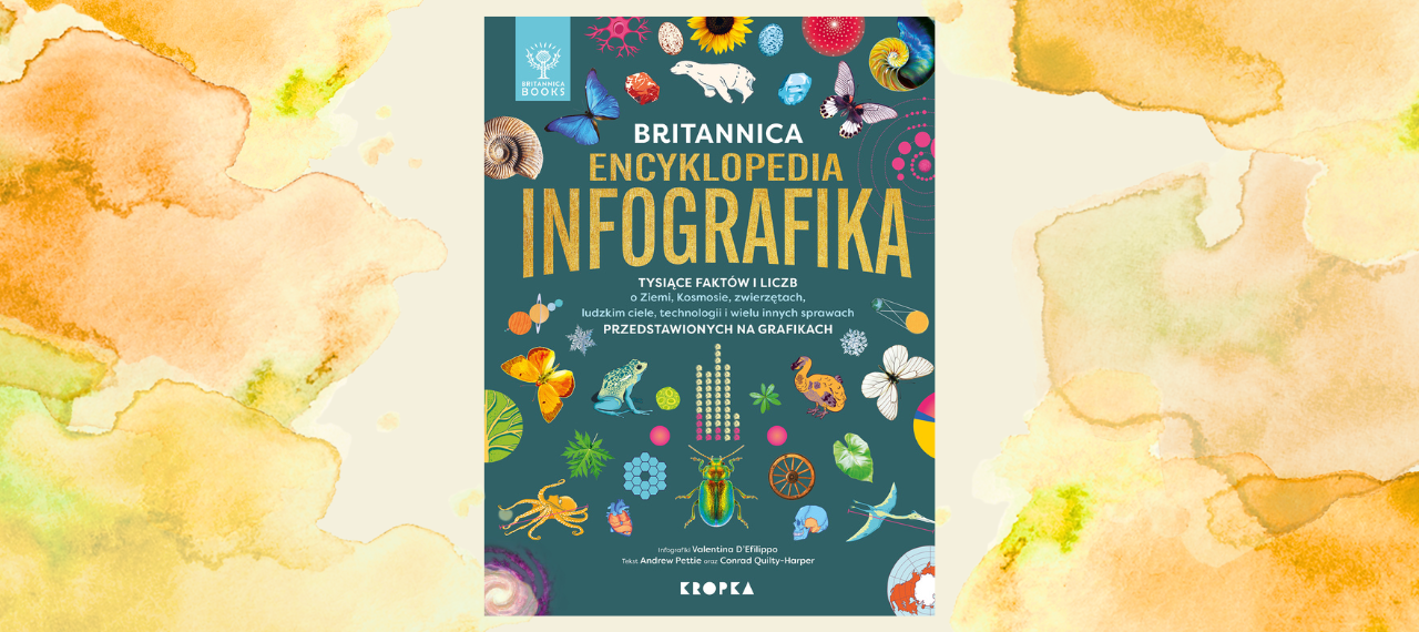 Baner z okładką książki Britannica Encyklopedia Infografika