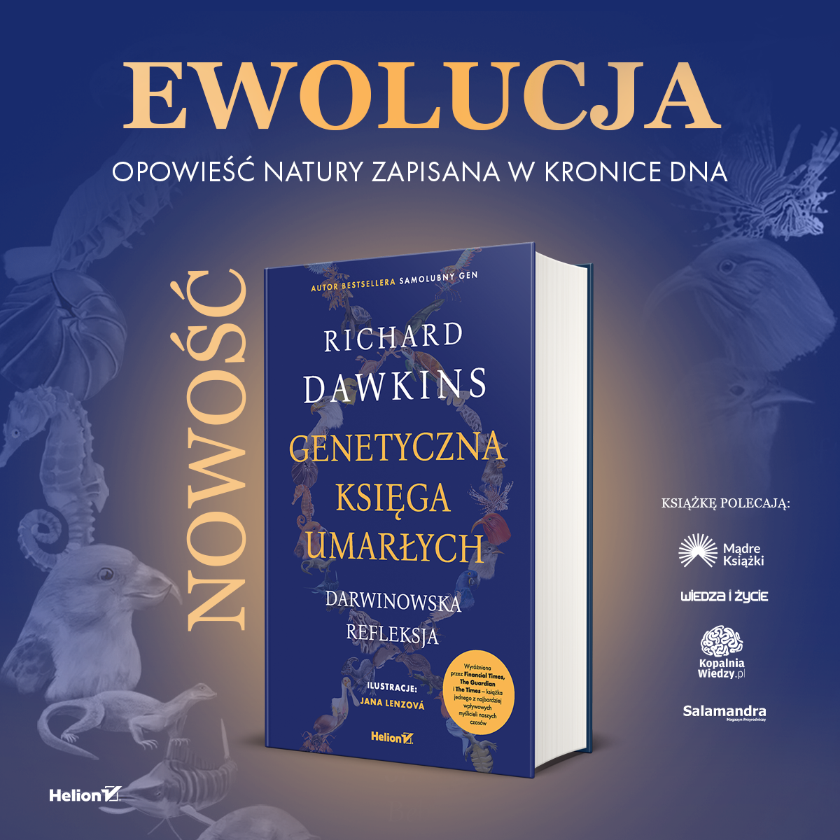 Okładka książki Genetyczna księga umarłych. Darwinowska refleksja