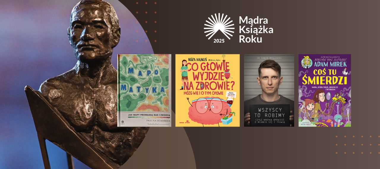 Baner z książkami zwycięskimi z konkursie MKR 2025