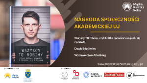 Baner z okładką książki Mądra Książka Roku 2025 Nagroda społeczności akademickiej UJ